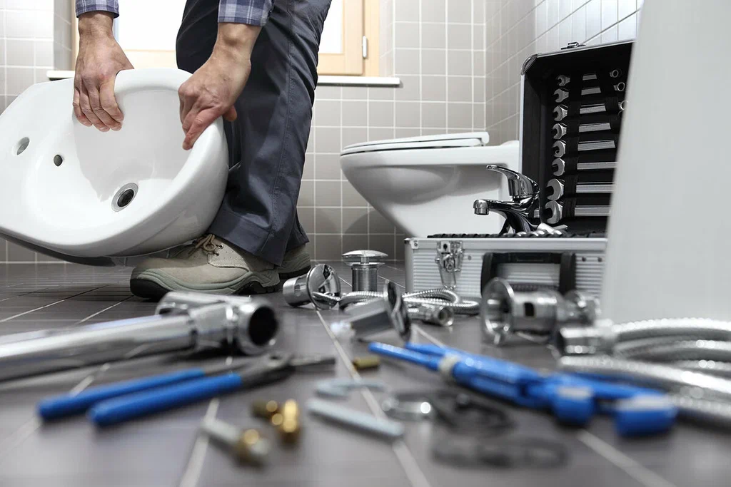 Plumbing tools prepared for a bathroom repair in Winter Garden
